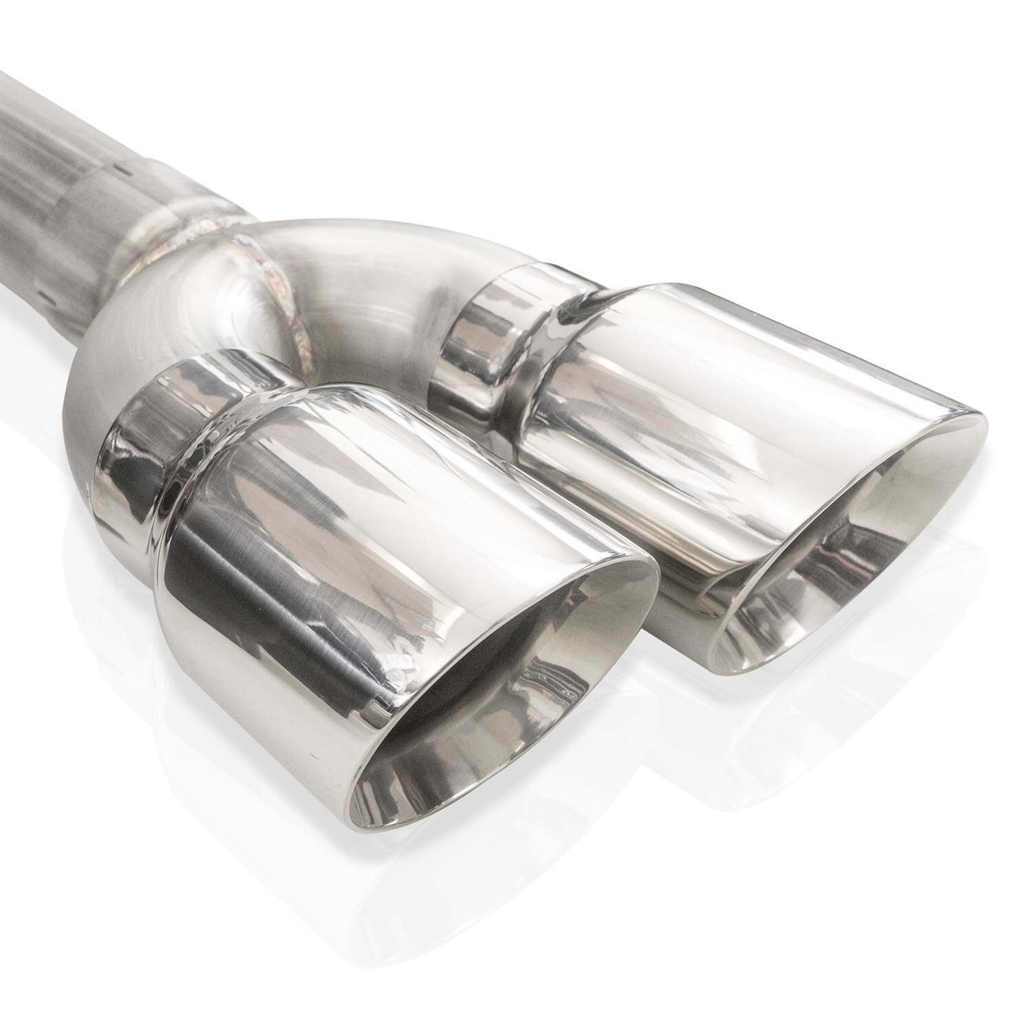 Stainless Works Legend (Classic Sound) Axle-Back - Quad 4" Slash Cut Polished Tips (2015-2023 Challenger 5.7L / 6.2L / 6.4L) - CHAL16ABL4