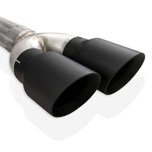 Stainless Works Legend (Classic Sound) Axle-Back - Quad 4" Slash Cut Black-Out Tips (2015-2023 Challenger 5.7L / 6.2L / 6.4L) - CHAL16ABL4B
