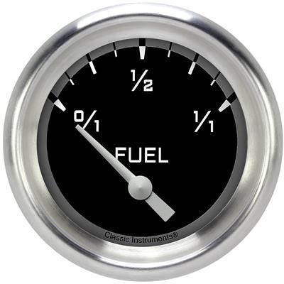 Classic Instruments Fuel Gauge,Short Sweep 2 5/8" Diameter - AX214GAPF