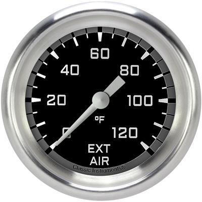 Classic Instruments Outside Air Temperature Gauge,Full Sweep 2 5/8" Diameter - AX399GAPF