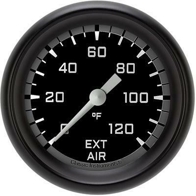 Classic Instruments Outside Air Temperature Gauge,Full Sweep 2 5/8" Diameter - AX399GBPF
