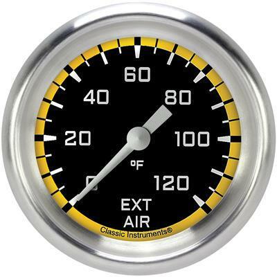 Classic Instruments Outside Air Temperature Gauge,Full Sweep 2 5/8" Diameter - AX399YAPF