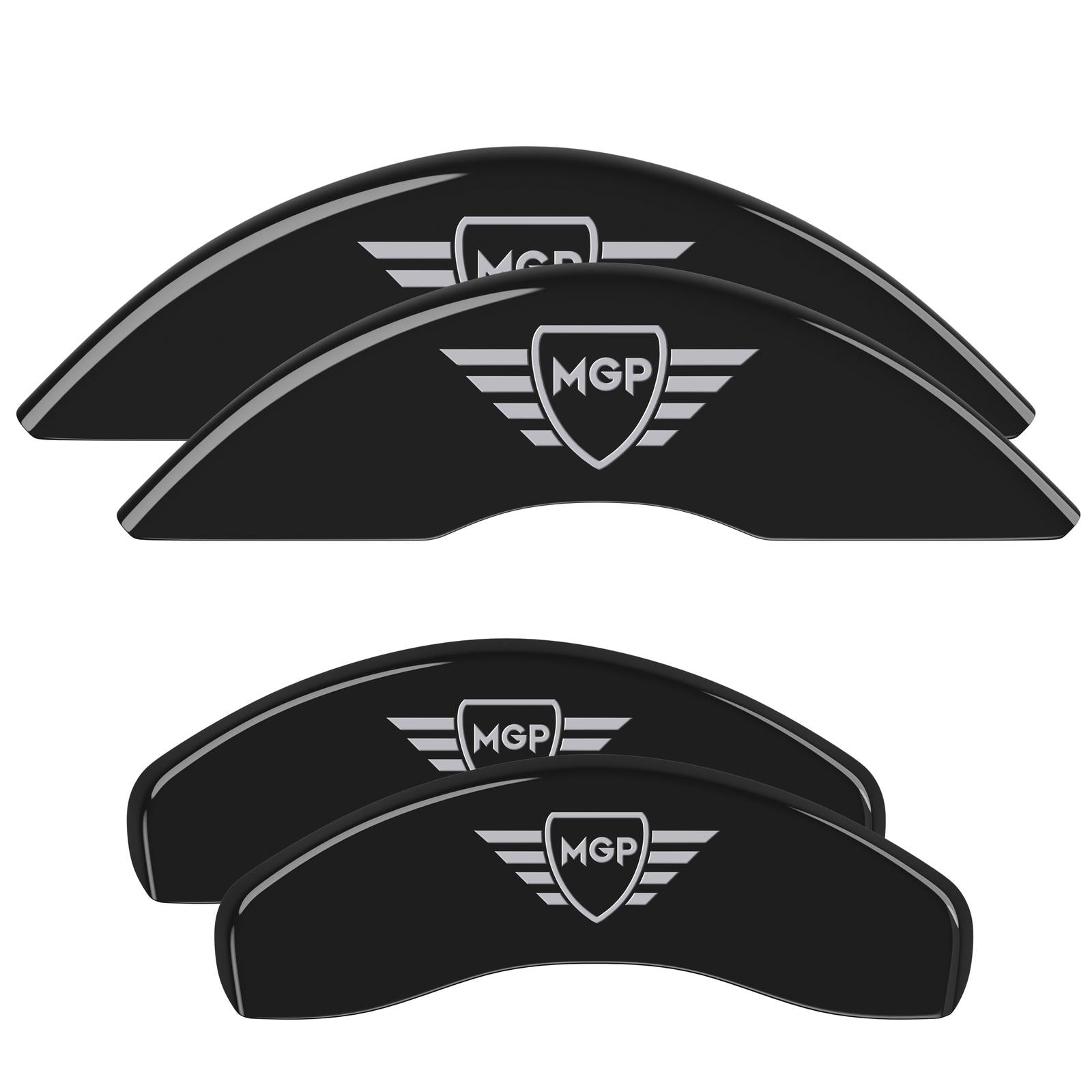 MGP Set Of 4: Black Finish, Silver Mgp (1997-2005 Cadillac Seville, Cadillac DeVille) - 35006SMGPBK
