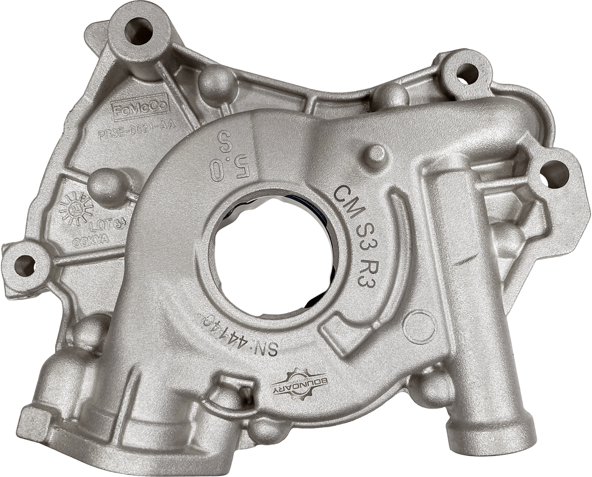 Boundary Engineering Pump Assembly - Dual Rotor High Flow / High RPM Martenwear Treated Billet Steel Back Plate (2024-2026 Mustang 5.0L) - CM-S3-R3