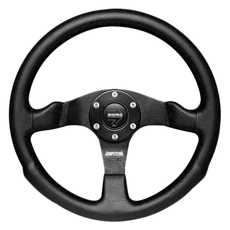 Momo Steering Wheel - Competition, 350 Diam, 40 Dish, Blk Airleather, Blk Spokes - COM35BK0B