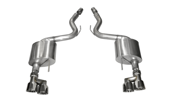 Corsa Performance 14336 3" Touring Axle Back with 4" Polished Quad Tips (2015-2017 5.0L Mustang GT)