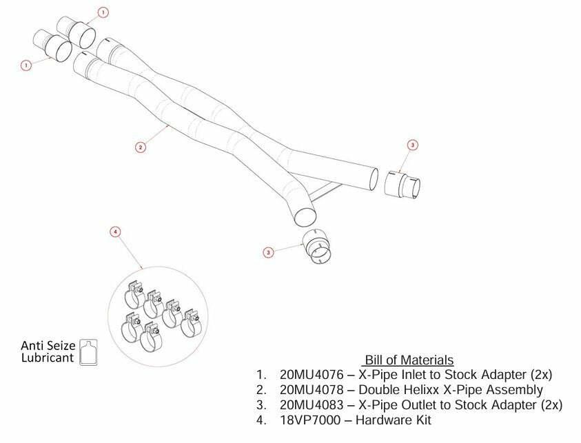 Corsa Performance Slotted 3in to 2.5in Adapters (1 Adapter) 20MU4083