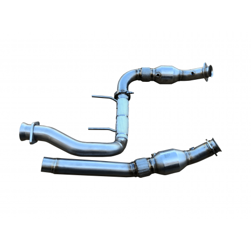 SPD Performance Raptor 304SS Catted Downpipes (2015-2023 F150 5.0L) - DP50FR15SS-HFC