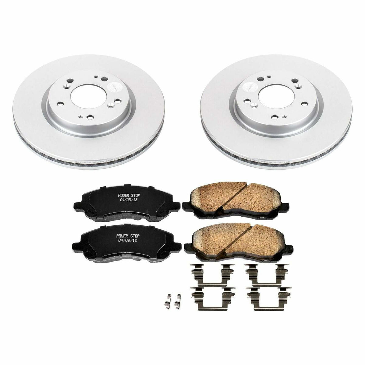 Power Stop 06-12 Mitsubishi Eclipse Front Z17 Evolution Geomet Coated Brake Kit - CRK094
