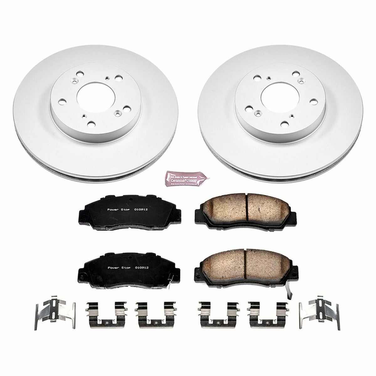 Power Stop 98-02 Honda Accord Front Z17 Evolution Geomet Coated Brake Kit - CRK1041