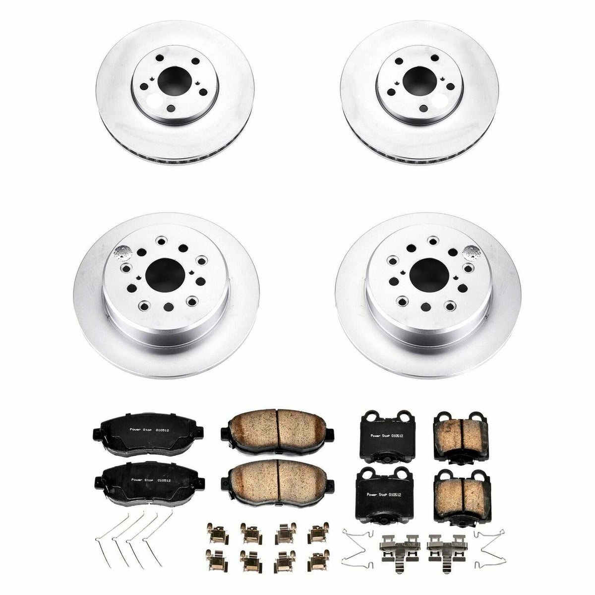 Power Stop 98-05 Lexus GS300 Front & Rear Z17 Evolution Geomet Coated Brake Kit - CRK1079