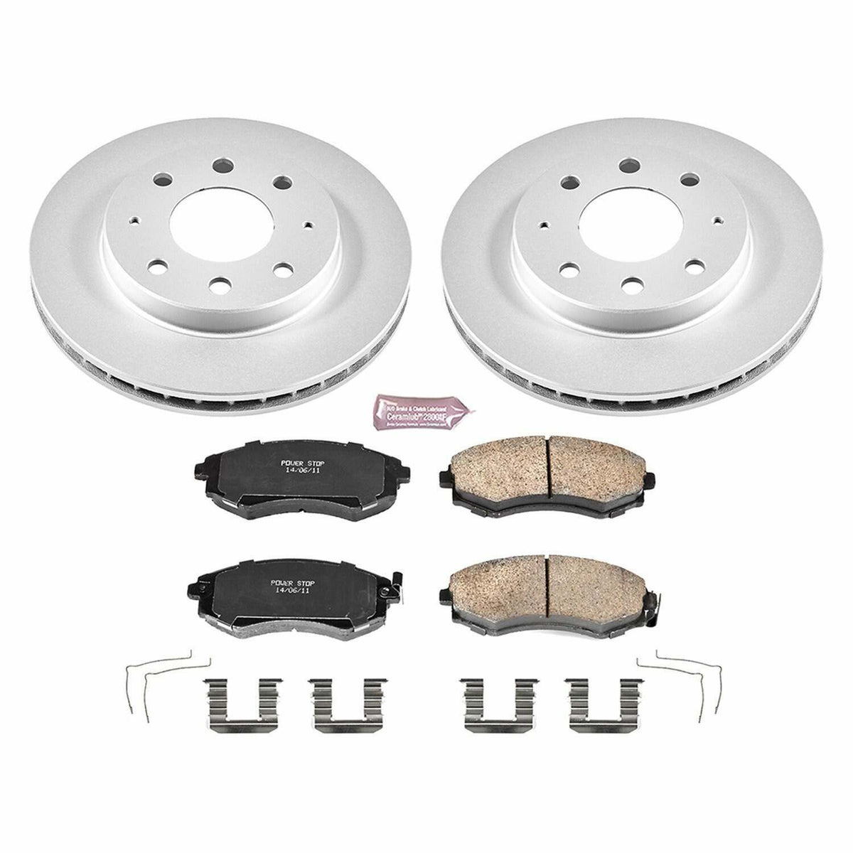 Power Stop 98-01 Hyundai Elantra Front Z17 Evolution Geomet Coated Brake Kit - CRK1087