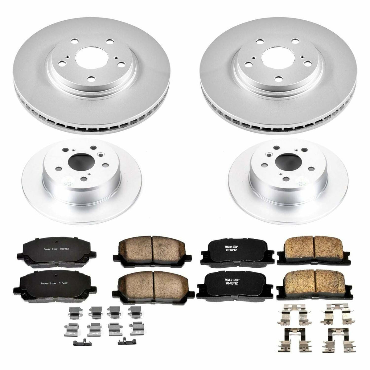 Power Stop 01-03 Toyota Highlander Front & Rear Z17 Evolution Geomet Coated Brake Kit - CRK1140
