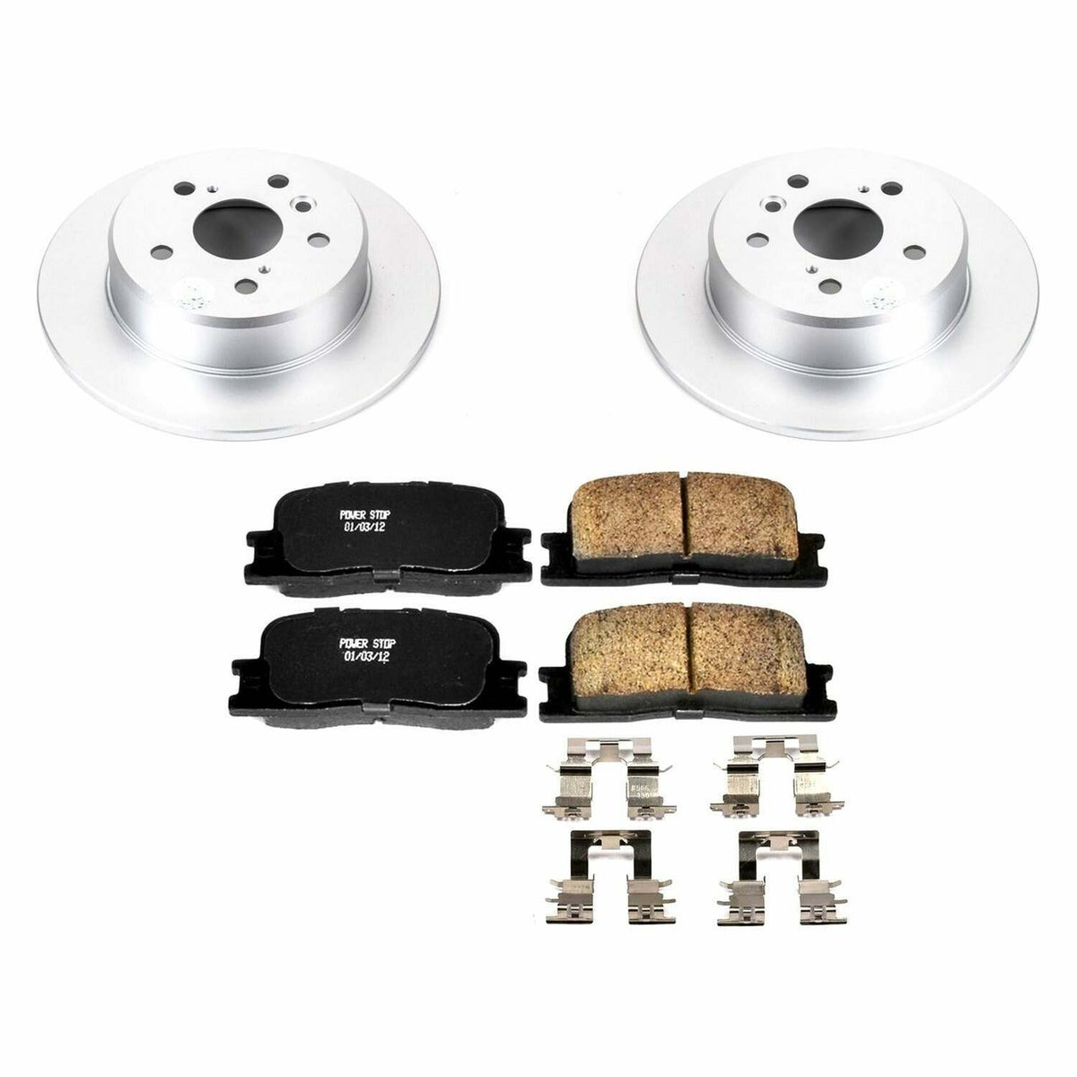 Power Stop 01-03 Toyota Highlander Rear Z17 Evolution Geomet Coated Brake Kit - CRK1148