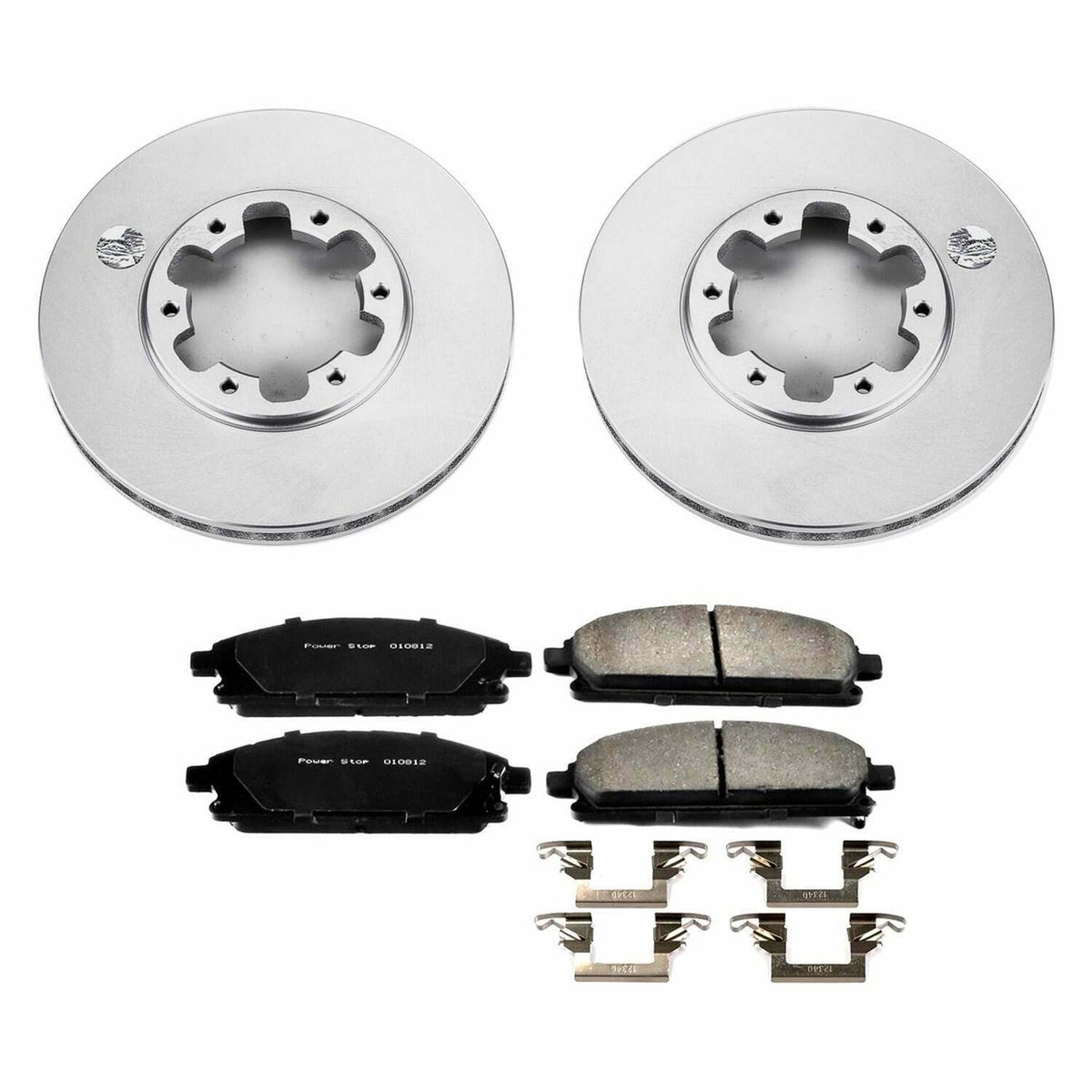 Power Stop 96-98 Nissan Pathfinder Front Z17 Evolution Geomet Coated Brake Kit - CRK1175