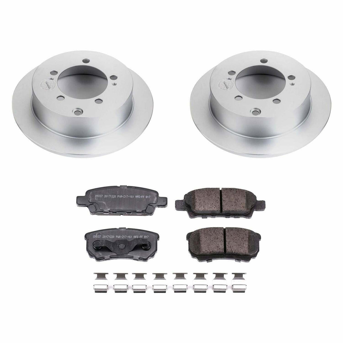 Power Stop 04-06 Mitsubishi Lancer Rear Z17 Evolution Geomet Coated Brake Kit - CRK1202