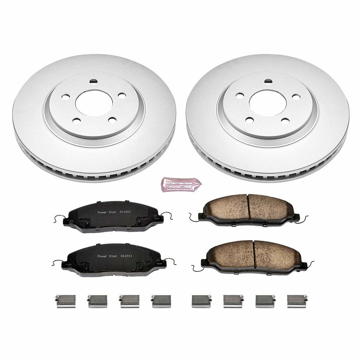 Power Stop 05-10 Ford Mustang Front Z17 Evolution Geomet Coated Brake Kit - CRK1380