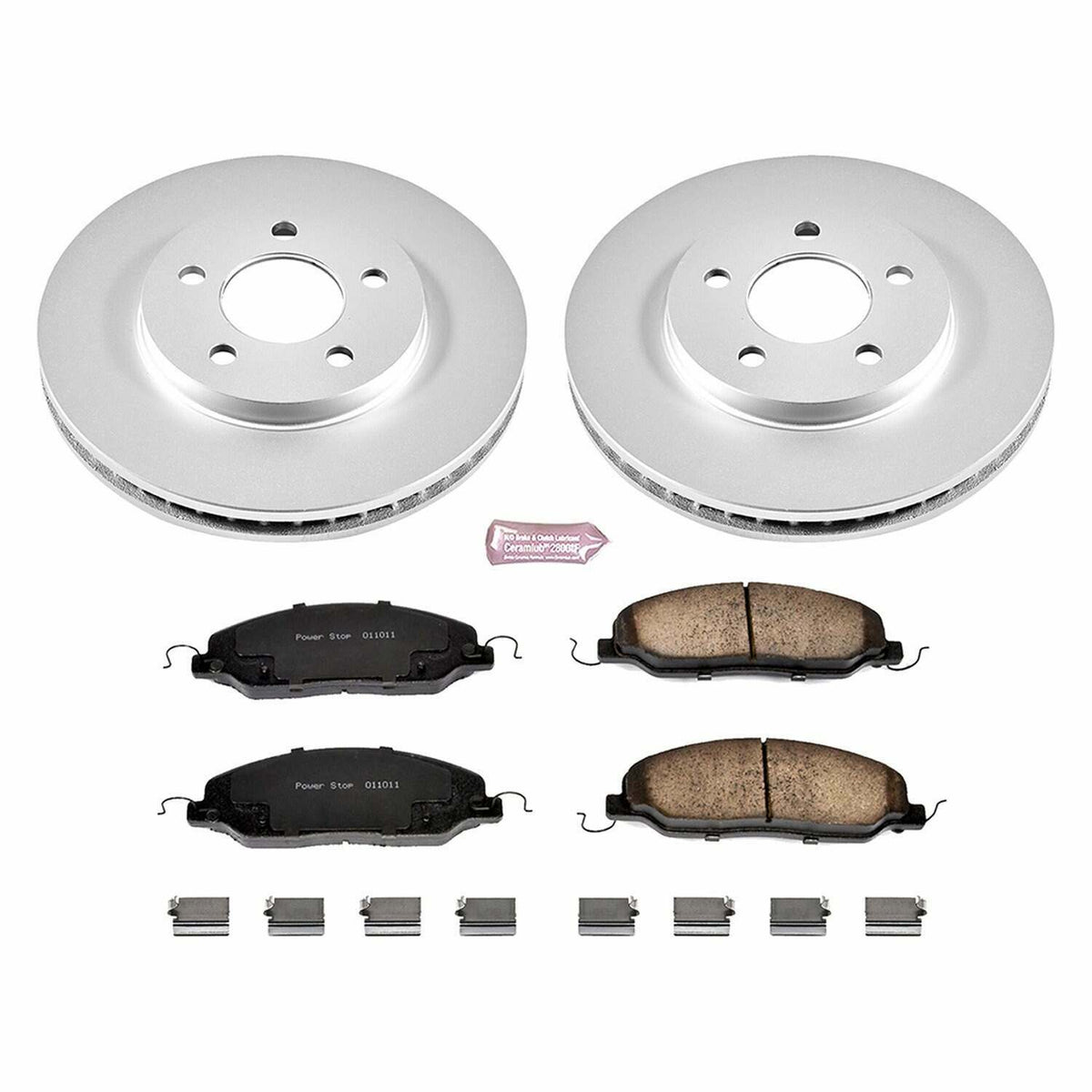 Power Stop 05-10 Ford Mustang Front Z17 Evolution Geomet Coated Brake Kit - CRK1382