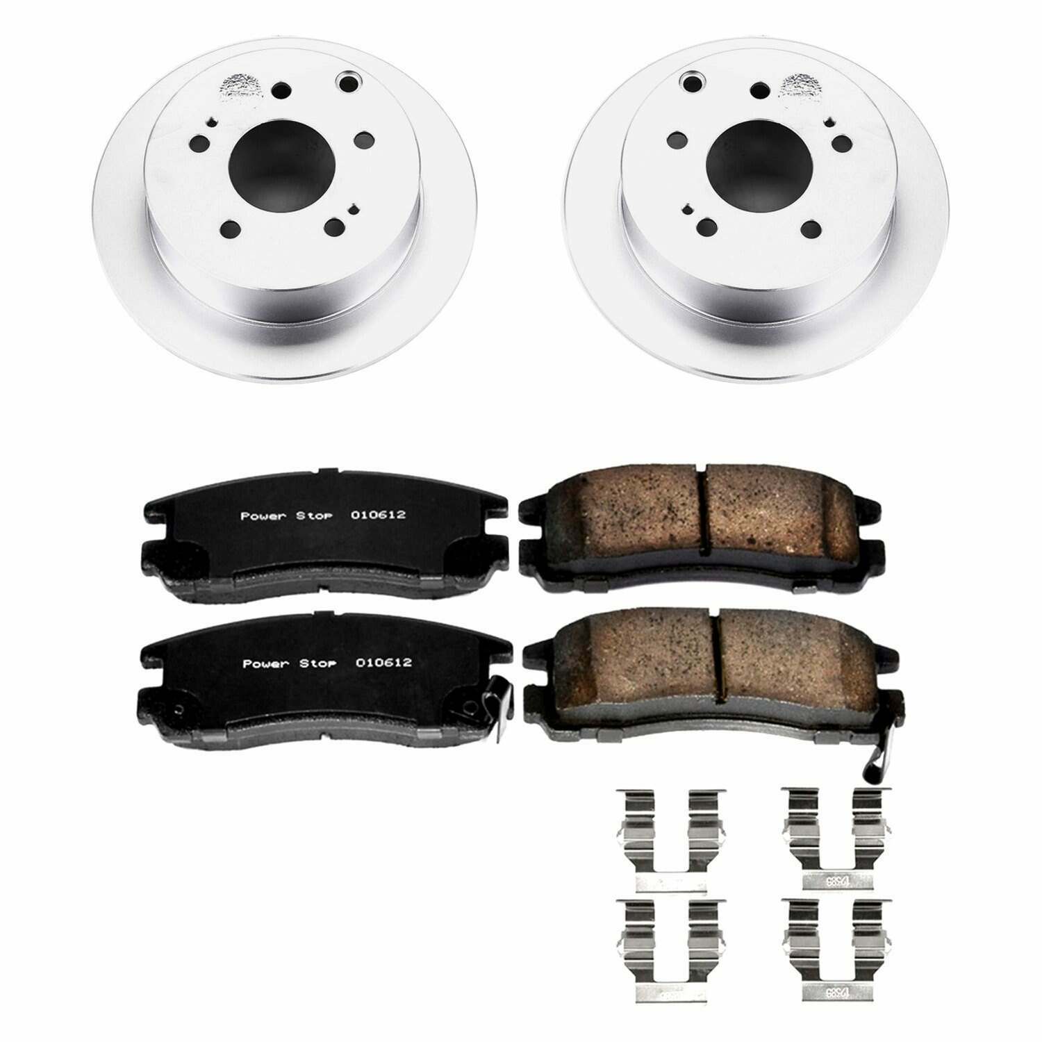 Power Stop 06-12 Mitsubishi Eclipse Rear Z17 Evolution Geomet Coated Brake Kit - CRK155