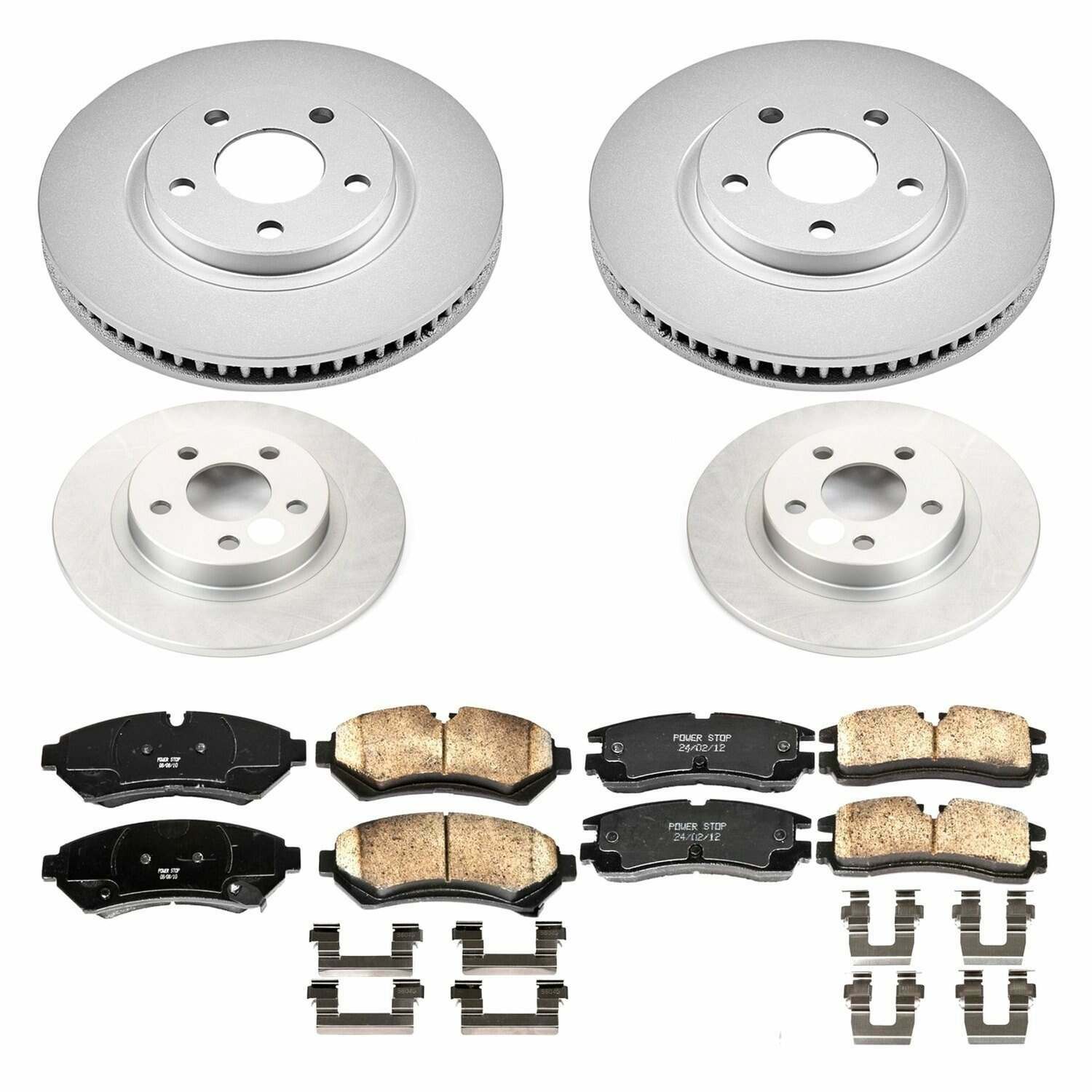 Power Stop 98-02 Cadillac Seville Front & Rear Z17 Evolution Geomet Coated Brake Kit - CRK1550