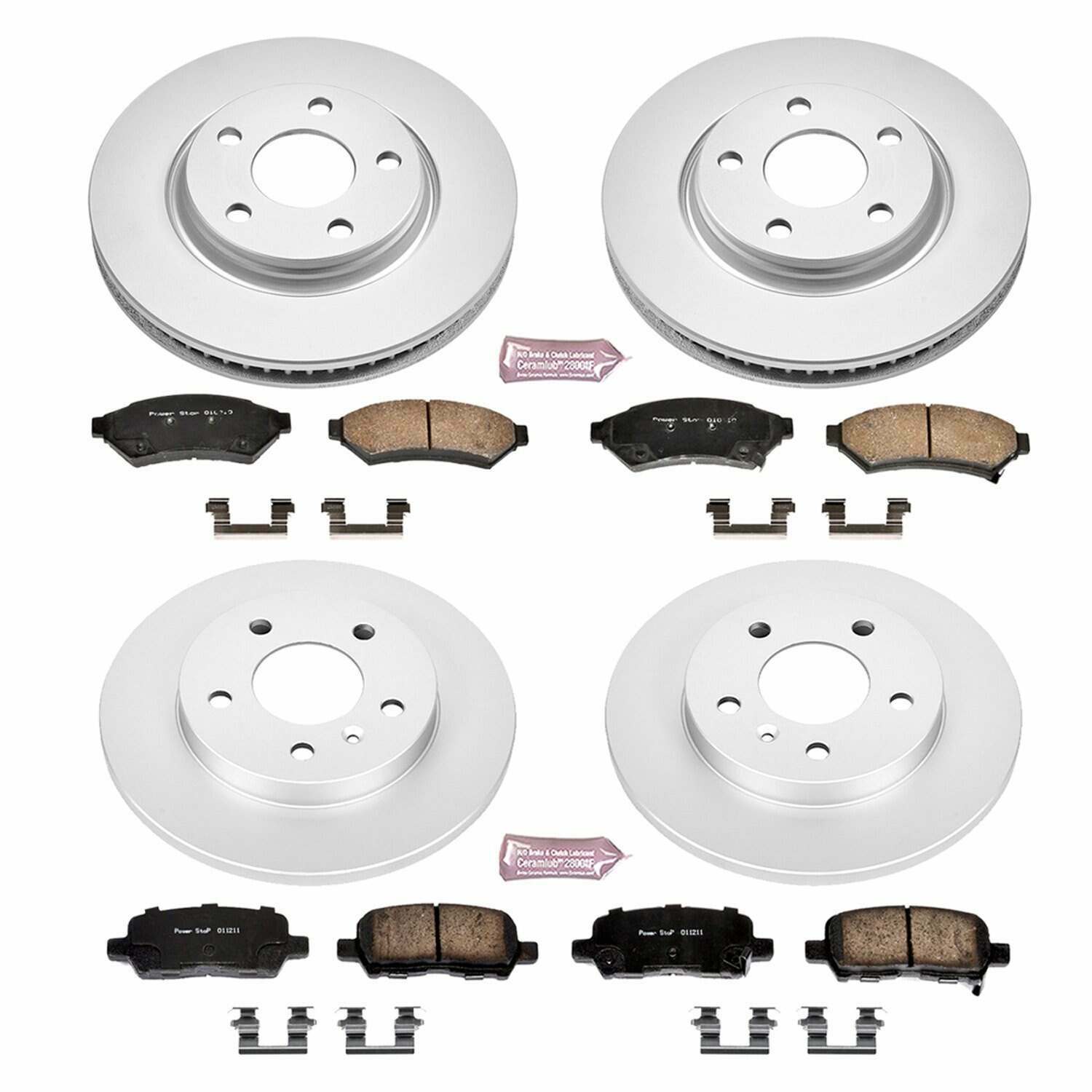 Power Stop 05-09 Buick Allure Front & Rear Z17 Evolution Geomet Coated Brake Kit - CRK1589