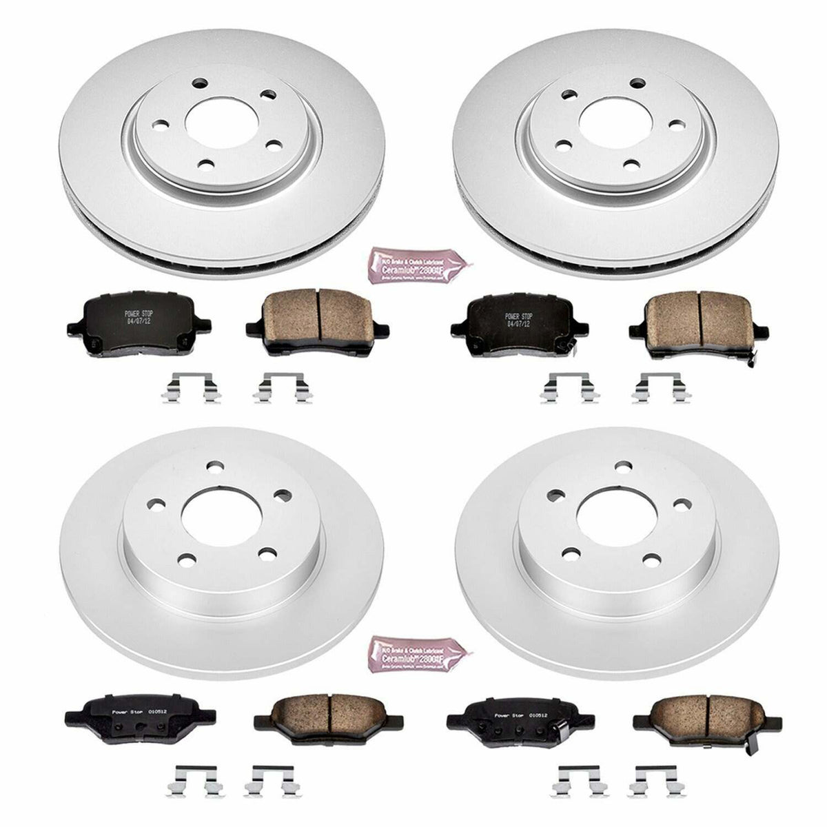 Power Stop 05-06 Chevrolet Cobalt Front & Rear Z17 Evolution Geomet Coated Brake Kit - CRK1612
