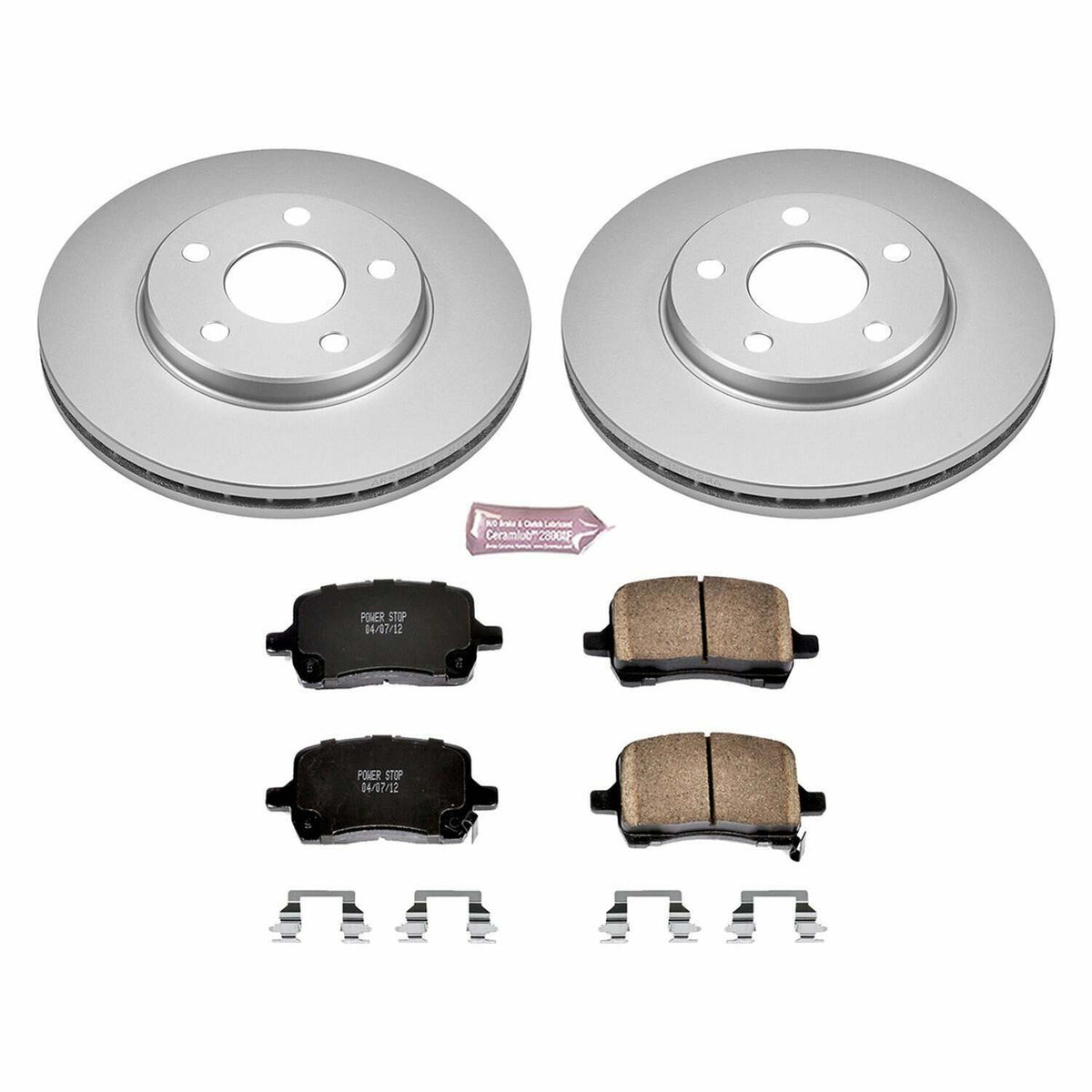 Power Stop 04-08 Chevrolet Malibu Front Z17 Evolution Geomet Coated Brake Kit - CRK1617