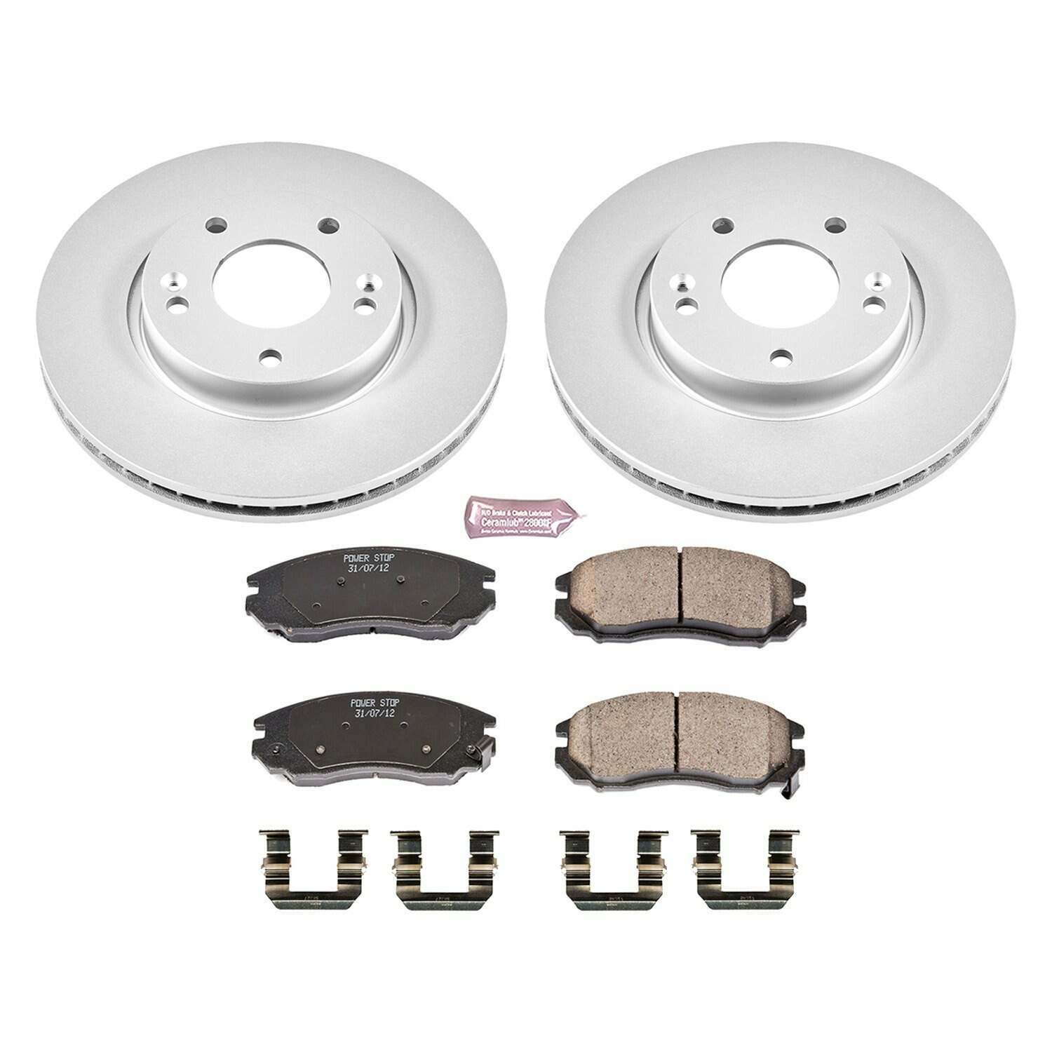 Power Stop 06-10 Hyundai Sonata Front Z17 Evolution Geomet Coated Brake Kit - CRK165