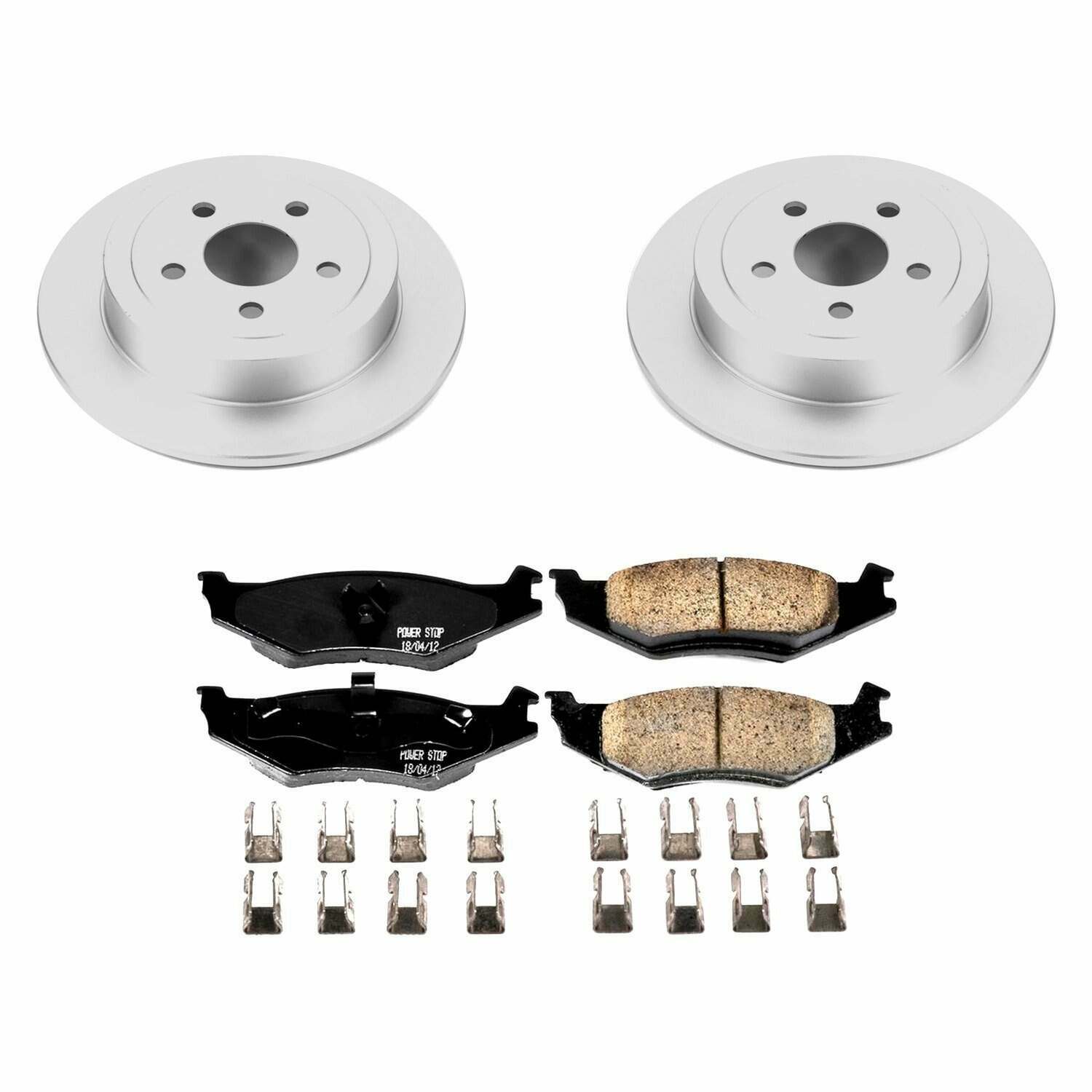 Power Stop 96-00 Plymouth Breeze Rear Z17 Evolution Geomet Coated Brake Kit - CRK1687