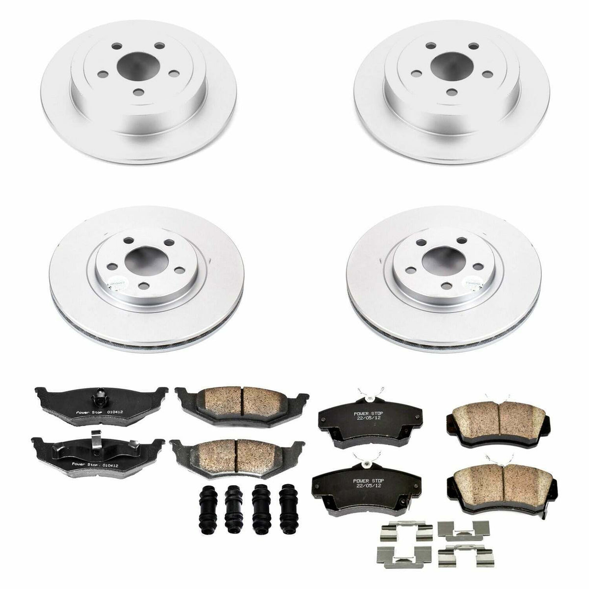 Power Stop 01-03 Chrysler PT Cruiser Front & Rear Z17 Evolution Geomet Coated Brake Kit - CRK1705