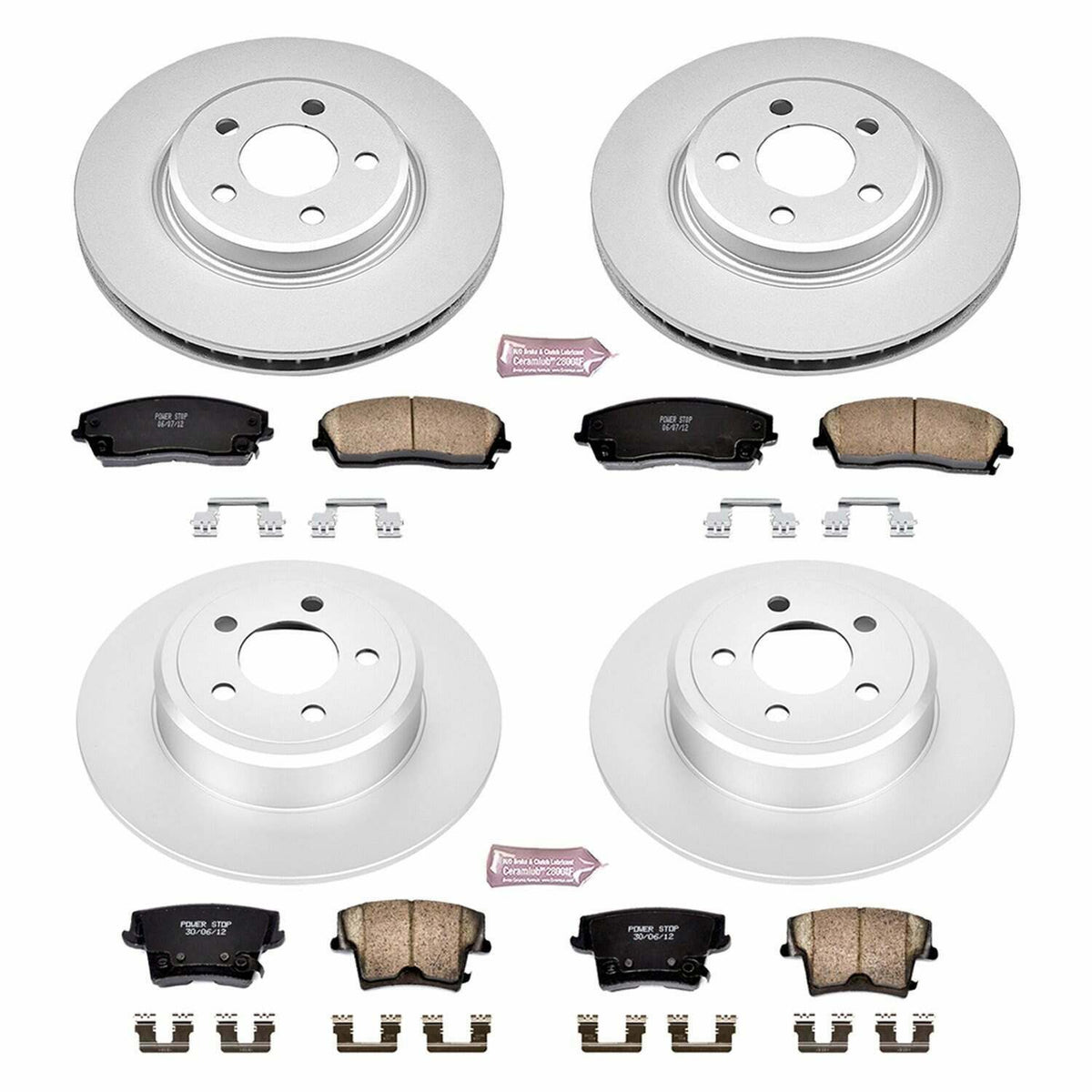 Power Stop 05-19 Chrysler 300 Front & Rear Z17 Evolution Geomet Coated Brake Kit - CRK1715