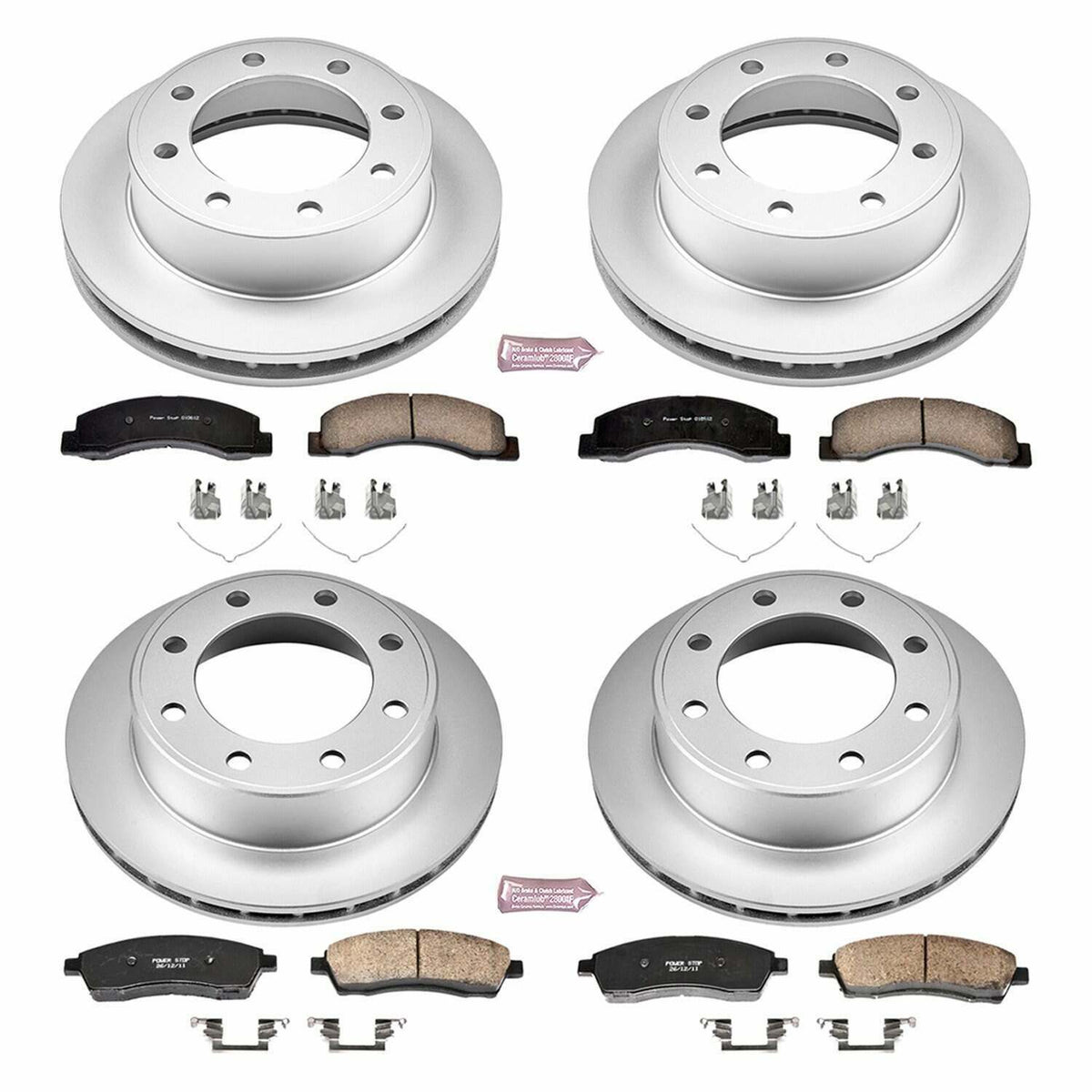 Power Stop 00-05 Ford Excursion Front & Rear Z17 Evolution Geomet Coated Brake Kit - CRK1906