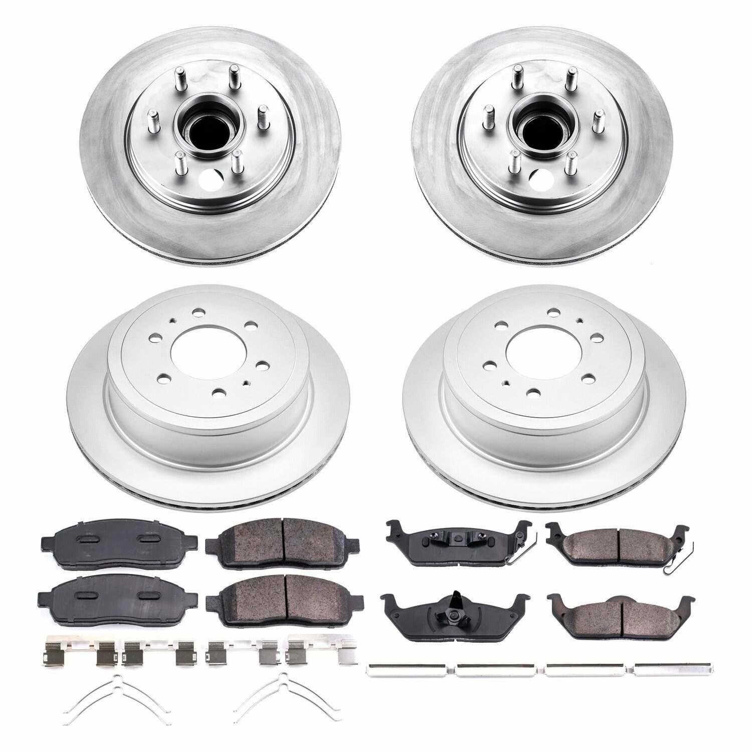 Power Stop 06-08 Lincoln Mark LT Front and Rear Z17 Coated Brake Kit - CRK1940