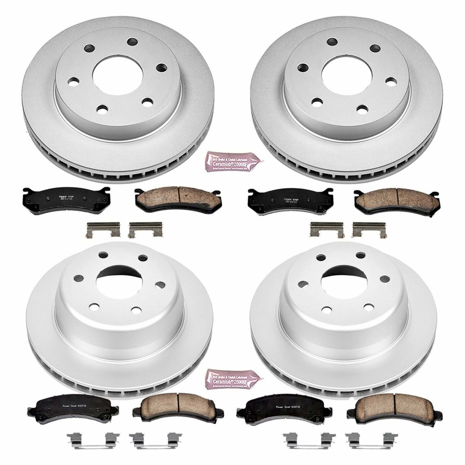 Power Stop 03-06 Cadillac Escalade Front & Rear Z17 Evolution Geomet Coated Brake Kit - CRK2016
