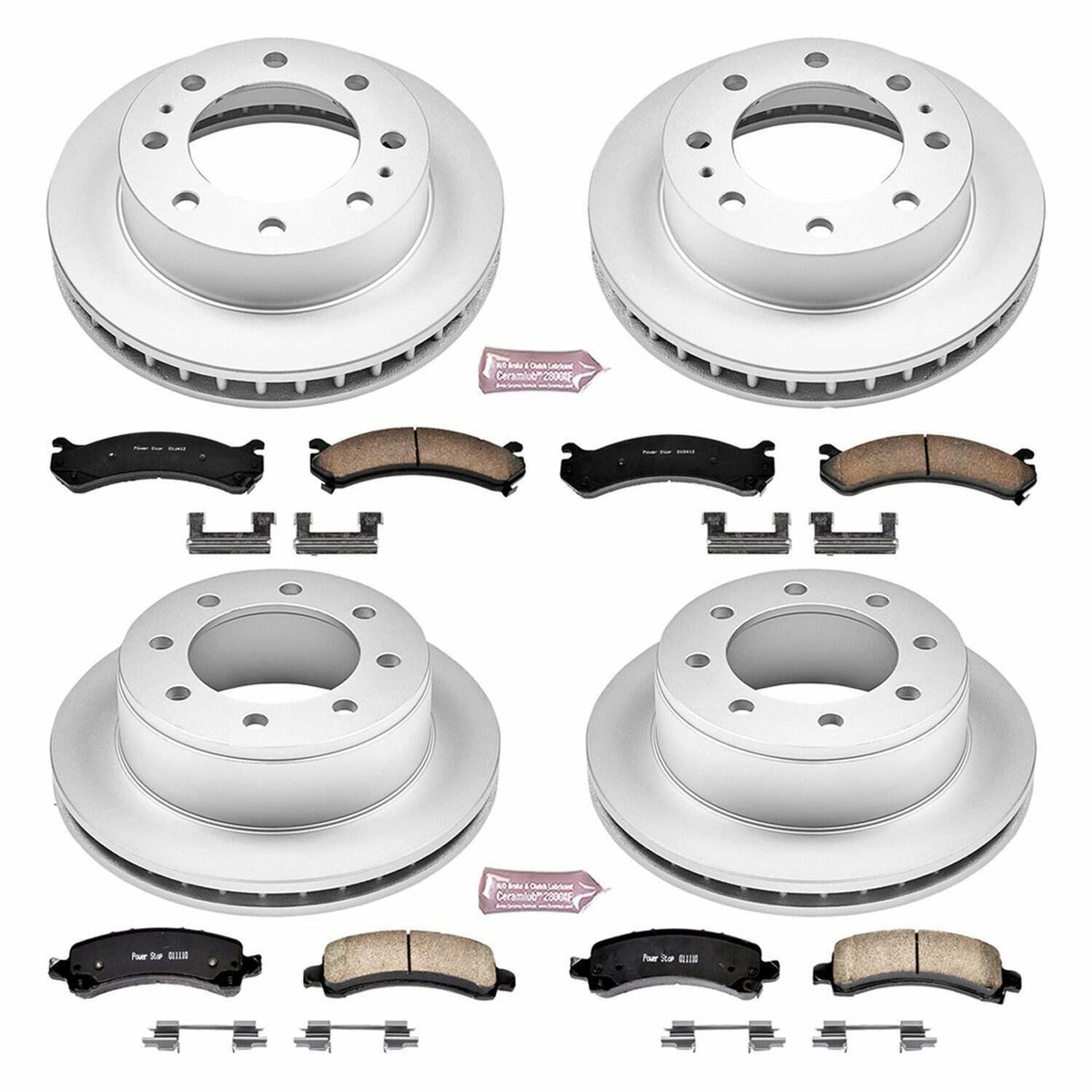 Power Stop 06-17 Chevrolet Express 2500 Front & Rear Z17 Evolution Geomet Coated Brake Kit - CRK2029