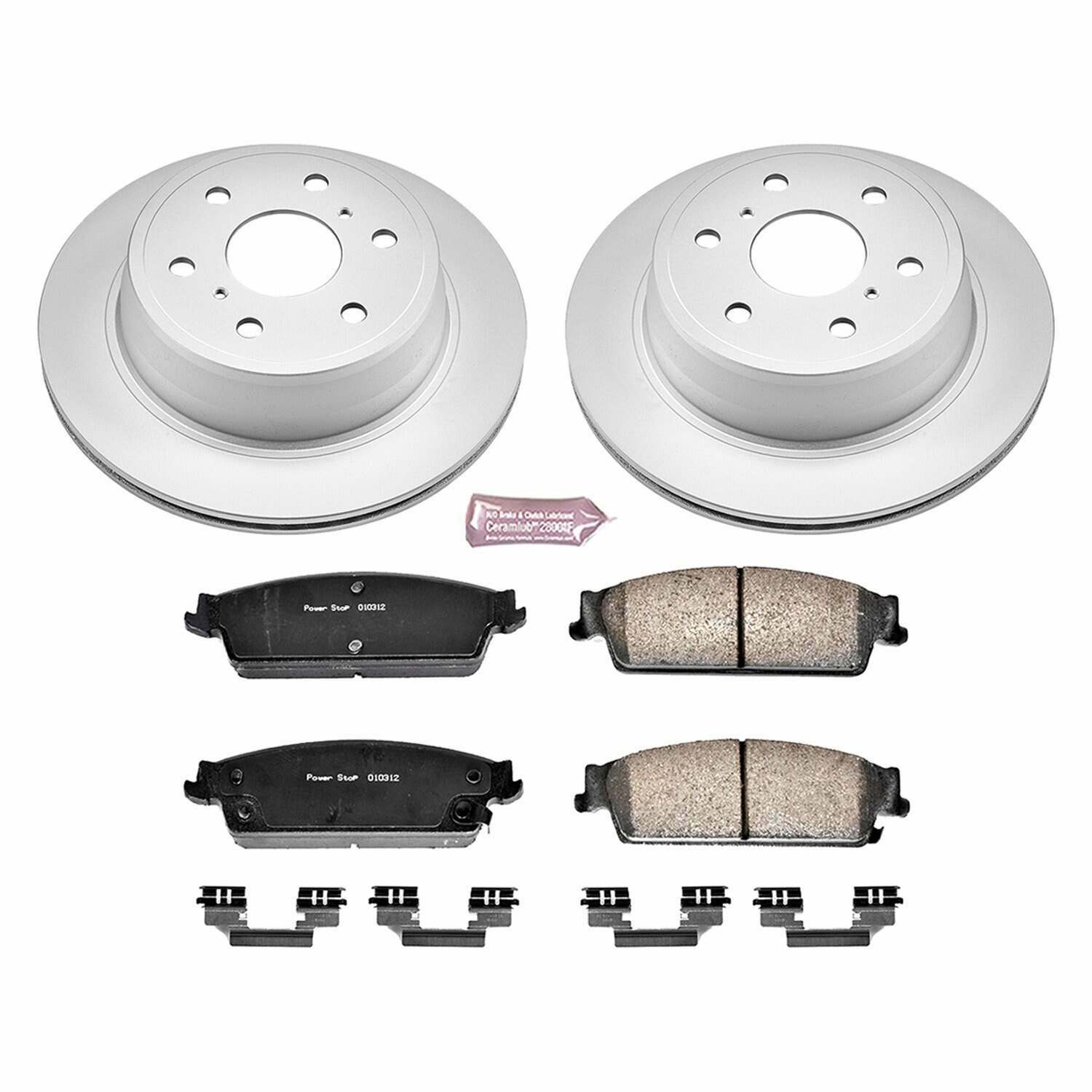 Power Stop 07-14 Cadillac Escalade Rear Z17 Evolution Geomet Coated Brake Kit - CRK2083