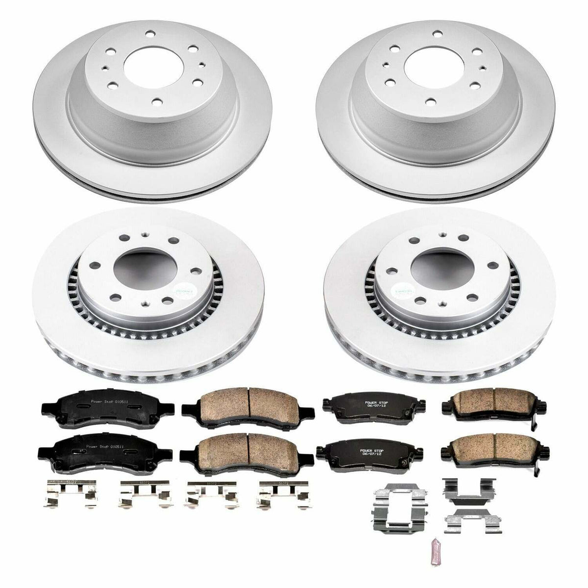 Power Stop 06-07 Buick Rainier Front & Rear Z17 Evolution Geomet Coated Brake Kit - CRK2085