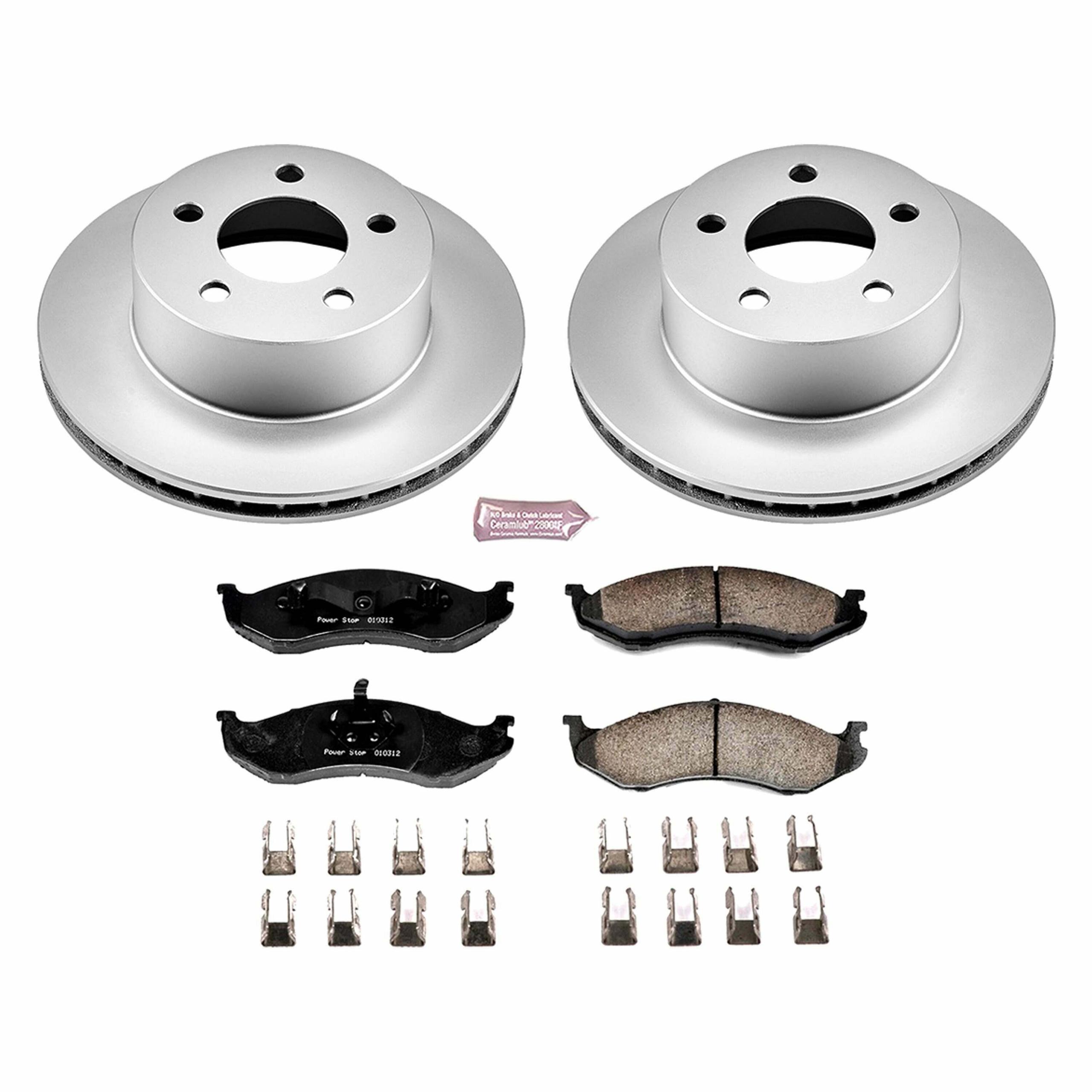 Power Stop 90-99 Jeep Cherokee Front Z17 Evolution Geomet Coated Brake Kit - CRK2119