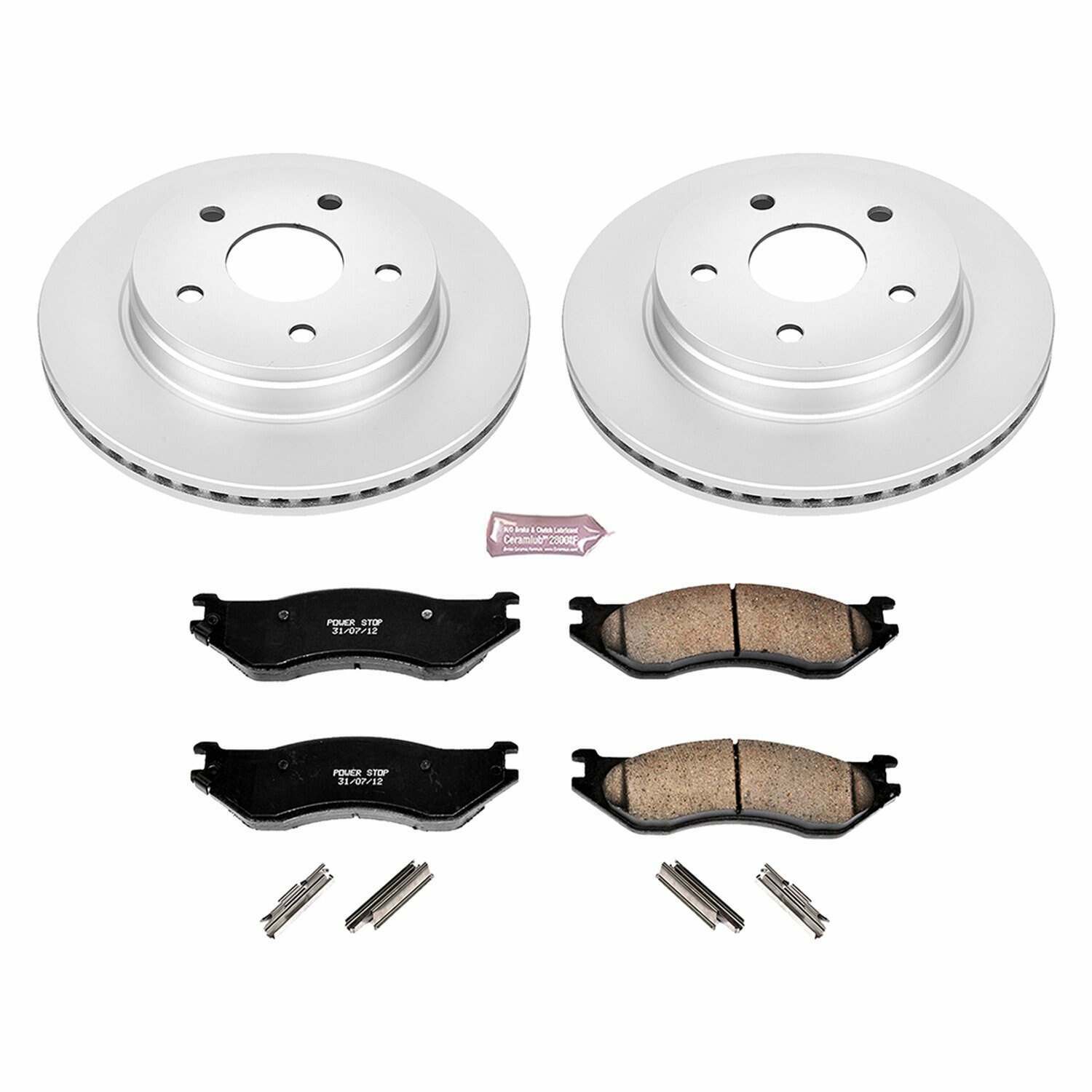 Power Stop 04-06 Dodge Durango Front Z17 Evolution Geomet Coated Brake Kit - CRK2165