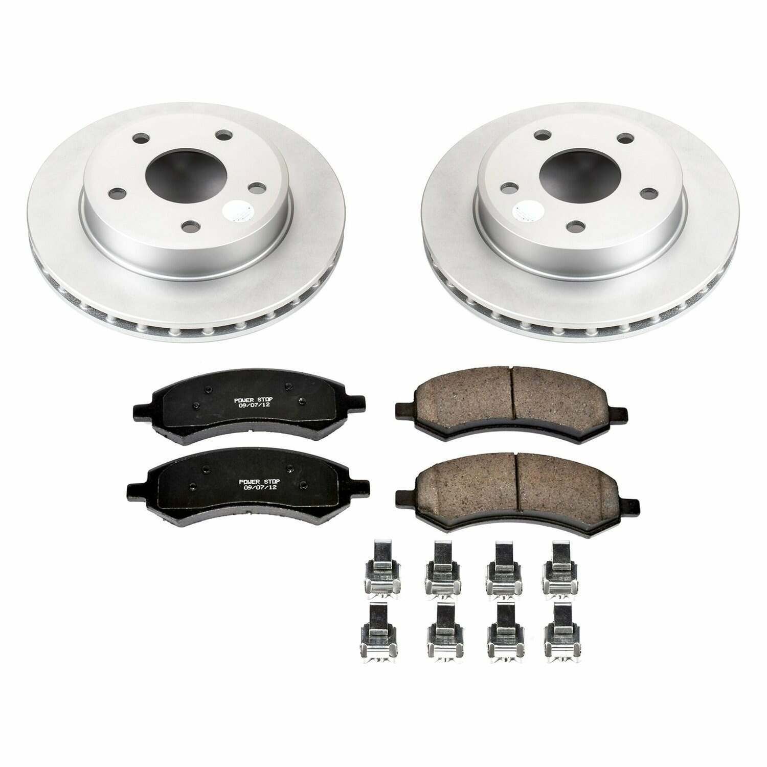 Power Stop 05-10 Dodge Dakota Front Z17 Evolution Geomet Coated Brake Kit - CRK2193