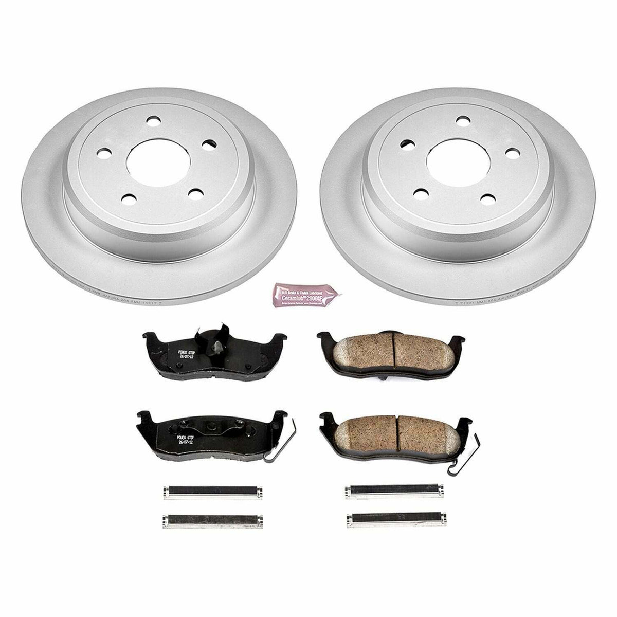Power Stop 06-10 Jeep Commander Rear Z17 Evolution Geomet Coated Brake Kit - CRK2221