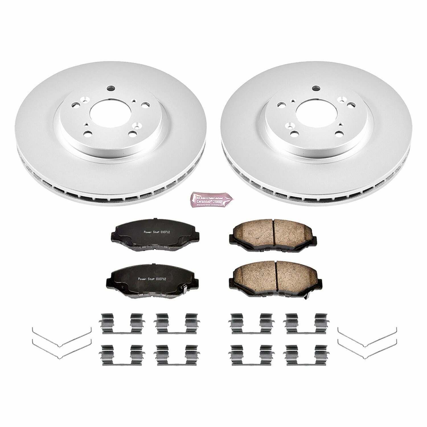 Power Stop 03-08 Honda Pilot Front Z17 Evolution Geomet Coated Brake Kit - CRK2302