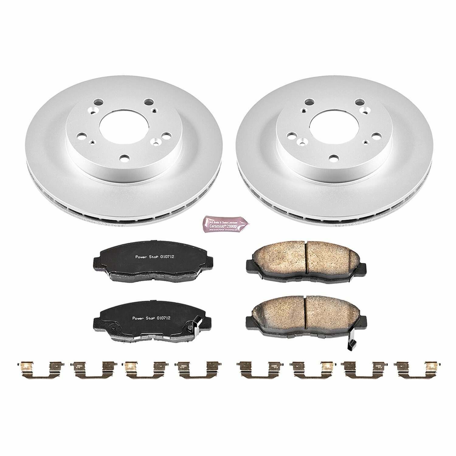 Power Stop 06-11 Honda Civic Front Z17 Evolution Geomet Coated Brake Kit - CRK2384