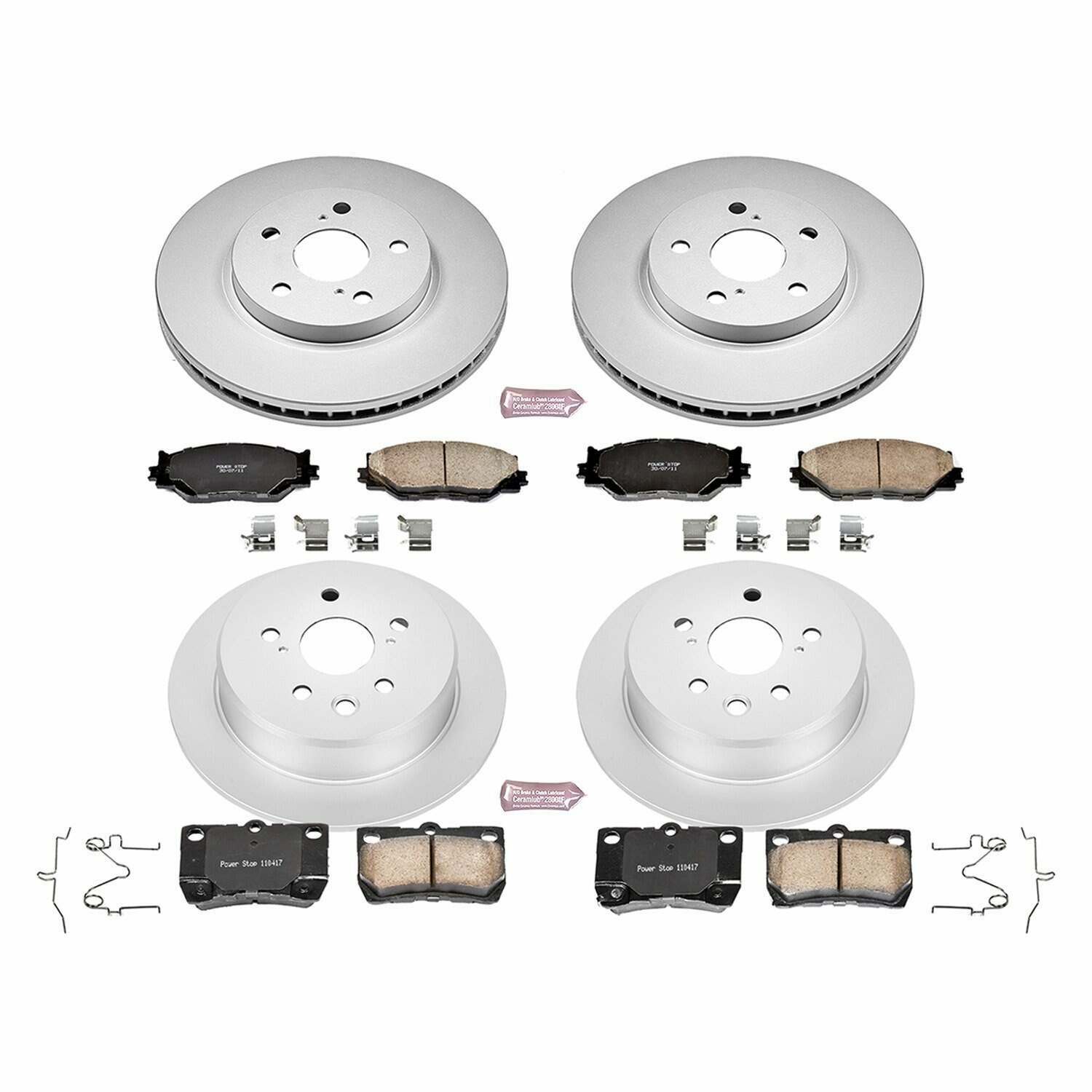 Power Stop 06-13 Lexus IS250 Front & Rear Z17 Evolution Geomet Coated Brake Kit - CRK2407