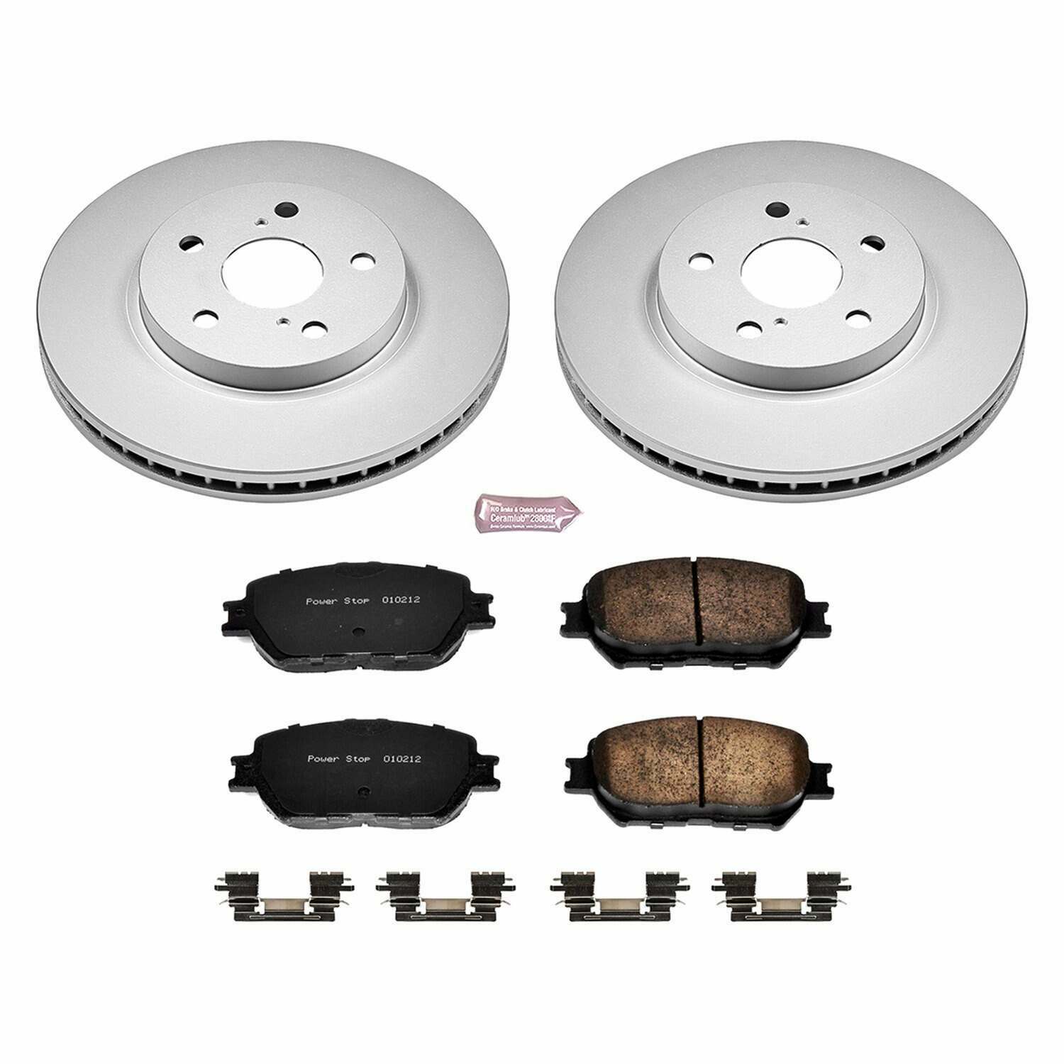 Power Stop 2002 Toyota Camry Front Z17 Evolution Geomet Coated Brake Kit - CRK2414