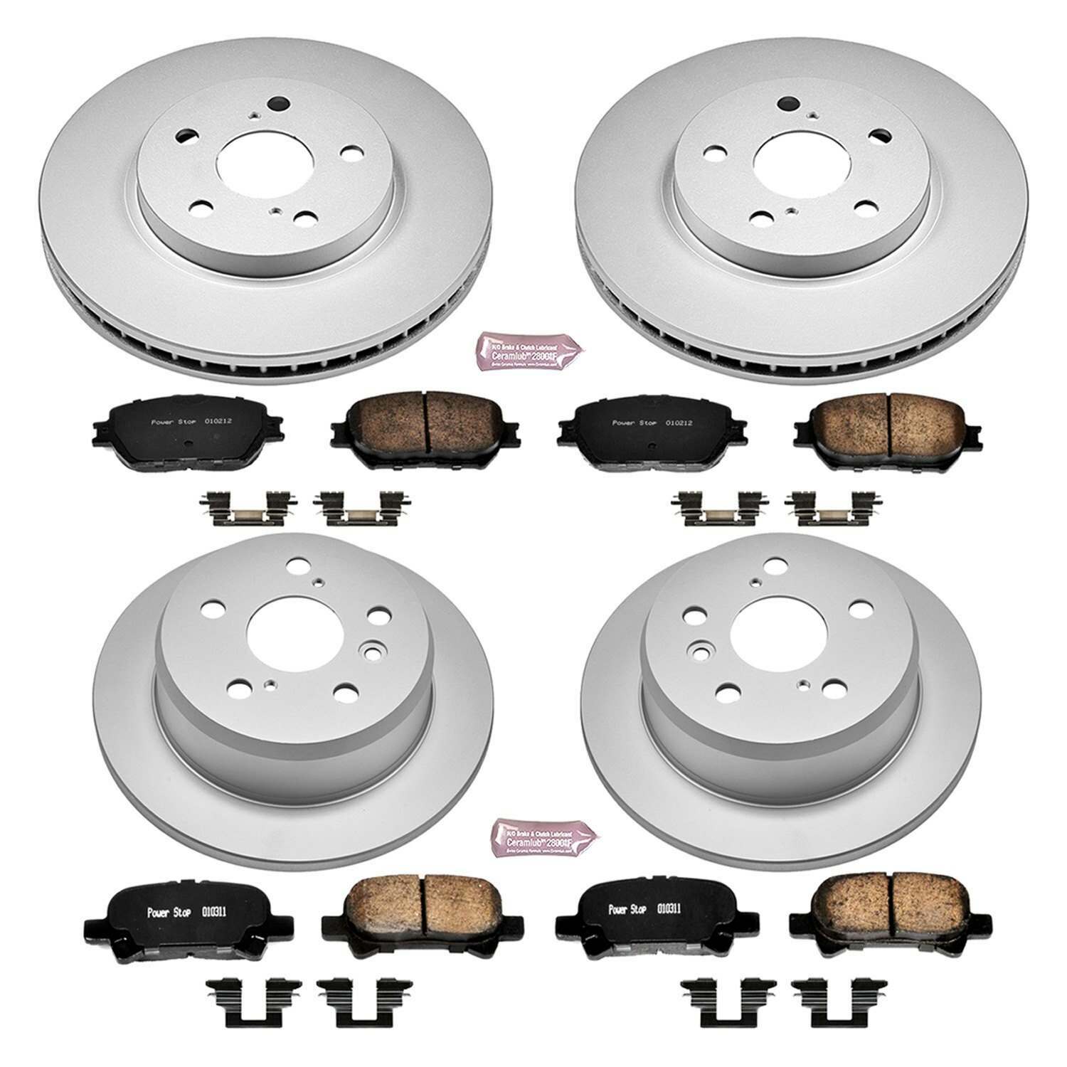 Power Stop 2002 Toyota Camry Front & Rear Z17 Evolution Geomet Coated Brake Kit - CRK2415