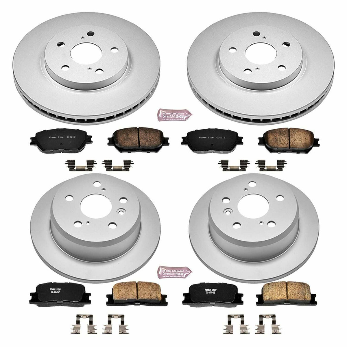 Power Stop 2002 Toyota Camry Front & Rear Z17 Evolution Geomet Coated Brake Kit - CRK2416