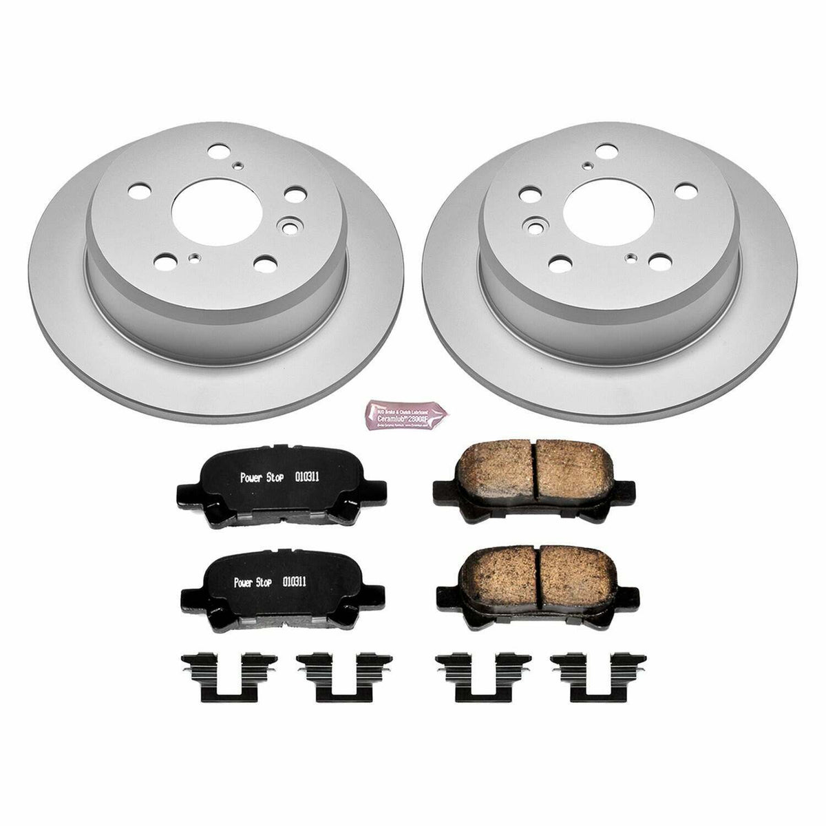 Power Stop 05-07 Toyota Avalon Rear Z17 Evolution Geomet Coated Brake Kit - CRK2417