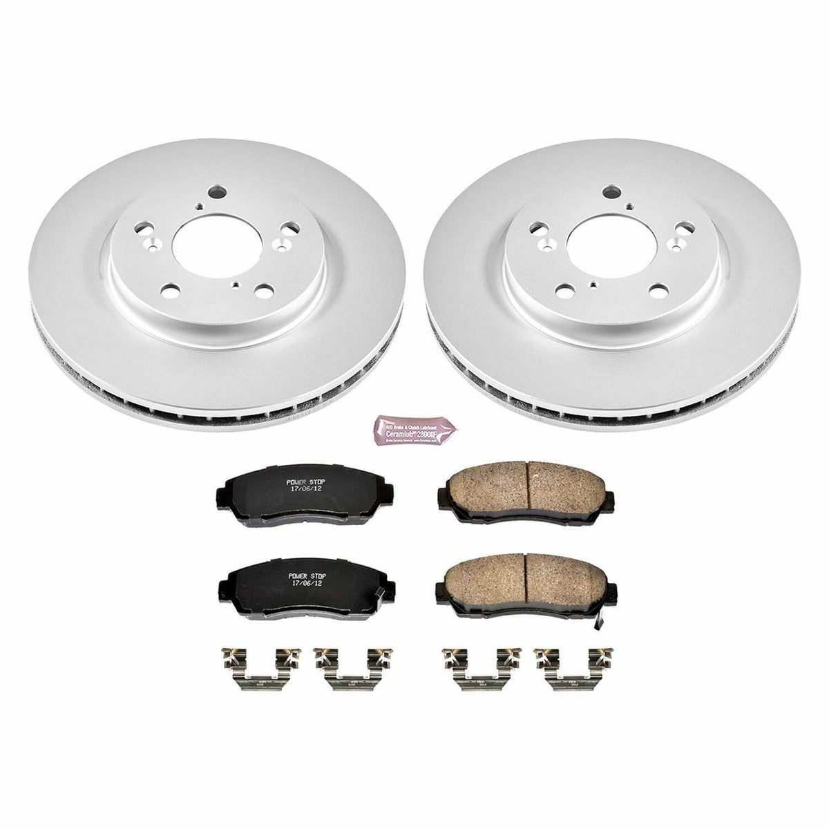 Power Stop 05-10 Honda Odyssey Front Z17 Evolution Geomet Coated Brake Kit - CRK2435