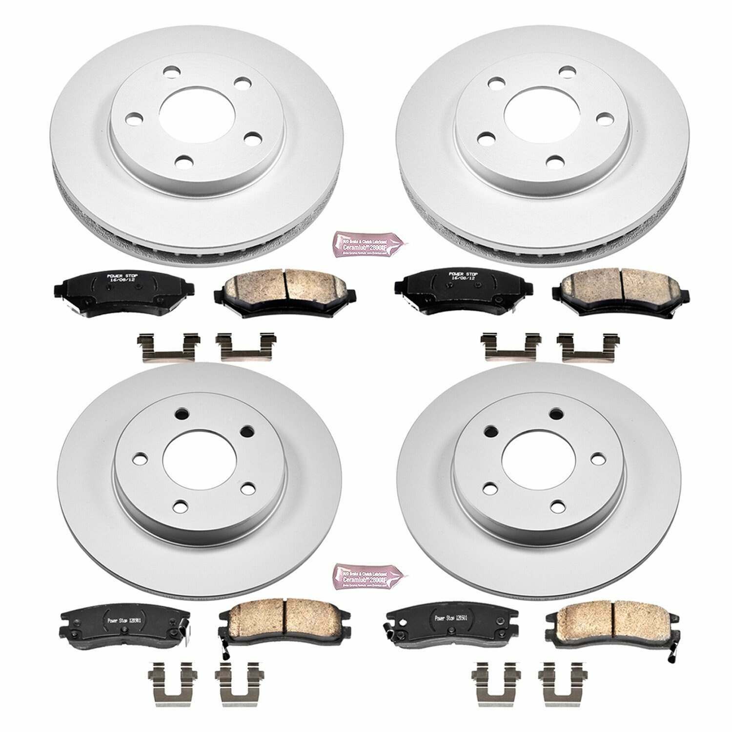 Power Stop 00-05 Buick LeSabre Front & Rear Z17 Evolution Geomet Coated Brake Kit - CRK2556